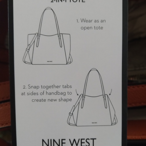 New Nine West Garner 2-in-1 Tote and Pouch Ginger Multi - Picture 6 of 8